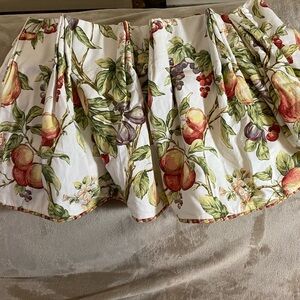 P Kaufman Custom-made window valance. Fabric.         bountiful fruit